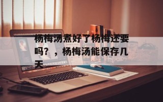 杨梅汤煮好了杨梅还要吗？，杨梅汤能保存几天