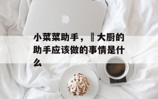 小菜菜助手，嗰大厨的助手应该做的事情是什么