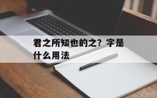 君之所知也的之？字是什么用法