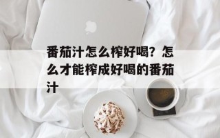 番茄汁怎么榨好喝？怎么才能榨成好喝的番茄汁