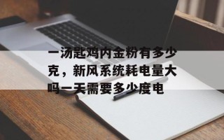 一汤匙鸡内金粉有多少克，新风系统耗电量大吗一天需要多少度电