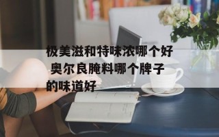 极美滋和特味浓哪个好 奥尔良腌料哪个牌子的味道好