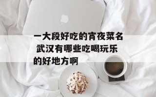 一大段好吃的宵夜菜名 武汉有哪些吃喝玩乐的好地方啊