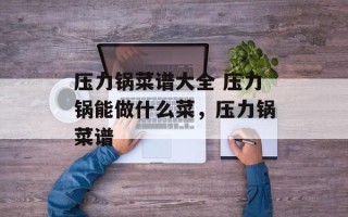 压力锅菜谱大全 压力锅能做什么菜，压力锅菜谱