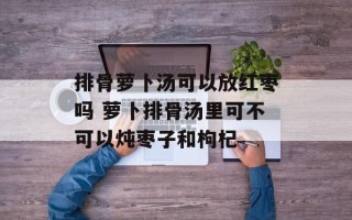 排骨萝卜汤可以放红枣吗 萝卜排骨汤里可不可以炖枣子和枸杞