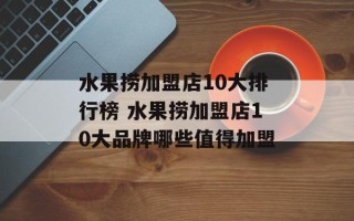 水果捞加盟店10大排行榜 水果捞加盟店10大品牌哪些值得加盟