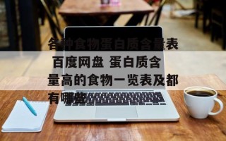 各种食物蛋白质含量表 百度网盘 蛋白质含量高的食物一览表及都有哪些
