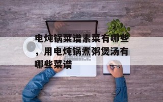 电炖锅菜谱素菜有哪些，用电炖锅煮粥煲汤有哪些菜谱