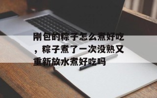 刚包的粽子怎么煮好吃，粽子煮了一次没熟又重新放水煮好吃吗
