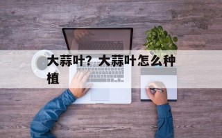 大蒜叶？大蒜叶怎么种植