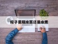 粽子是隔水蒸还是水煮