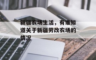 新疆农场生活，有谁知道关于新疆劳改农场的情况