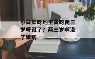 小白菜呀地里黄呀两三岁呀没了？两三岁啊没了娘啊