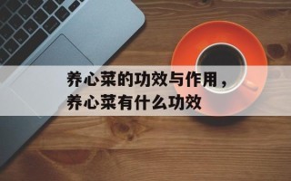养心菜的功效与作用，养心菜有什么功效