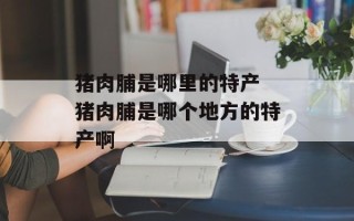 猪肉脯是哪里的特产 猪肉脯是哪个地方的特产啊