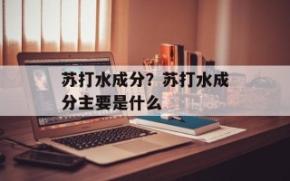 苏打水成分？苏打水成分主要是什么
