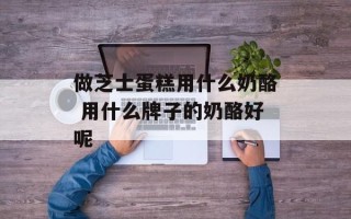 做芝士蛋糕用什么奶酪 用什么牌子的奶酪好呢