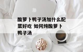 酸萝卜鸭子汤加什么配菜好吃 如何炖酸萝卜鸭子汤
