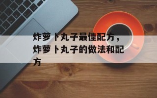 炸萝卜丸子最佳配方，炸萝卜丸子的做法和配方