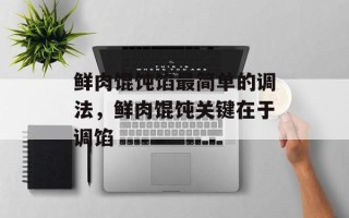 鲜肉馄饨馅最简单的调法，鲜肉馄饨关键在于调馅