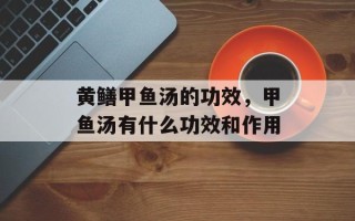 黄鳝甲鱼汤的功效，甲鱼汤有什么功效和作用