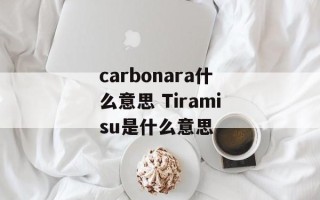 carbonara什么意思 Tiramisu是什么意思