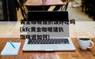 黄金咖喱猪扒饭好吃吗(kfc黄金咖喱猪扒饭味道如何)