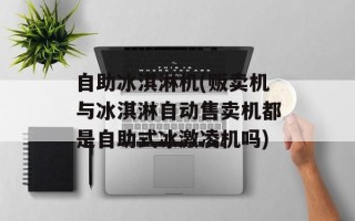 自助冰淇淋机(贩卖机与冰淇淋自动售卖机都是自助式冰激凌机吗)