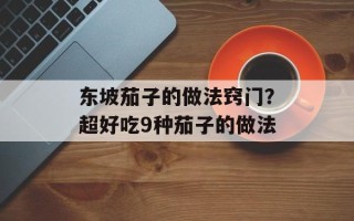 东坡茄子的做法窍门？超好吃9种茄子的做法