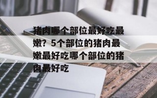 猪肉哪个部位最好吃最嫩？5个部位的猪肉最嫩最好吃哪个部位的猪肉最好吃