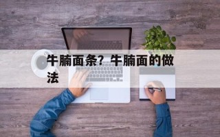 牛腩面条？牛腩面的做法