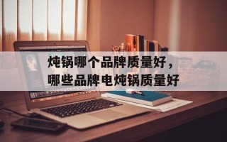 炖锅哪个品牌质量好，哪些品牌电炖锅质量好