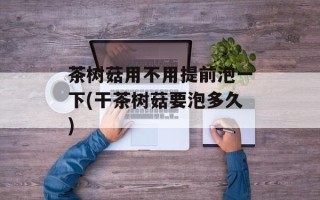茶树菇用不用提前泡一下(干茶树菇要泡多久)
