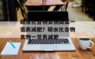 碳水化合物食物蔬菜一览表减肥？碳水化合物食物一览表减肥