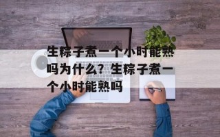 生粽子煮一个小时能熟吗为什么？生粽子煮一个小时能熟吗
