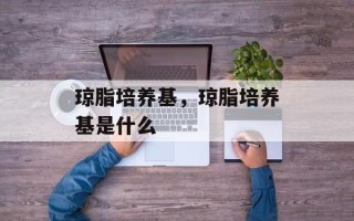 琼脂培养基，琼脂培养基是什么