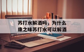 苏打水解酒吗，为什么康之味苏打水可以解酒