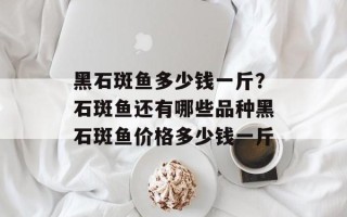 黑石斑鱼多少钱一斤？石斑鱼还有哪些品种黑石斑鱼价格多少钱一斤