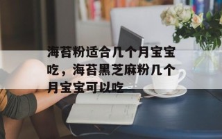 海苔粉适合几个月宝宝吃，海苔黑芝麻粉几个月宝宝可以吃