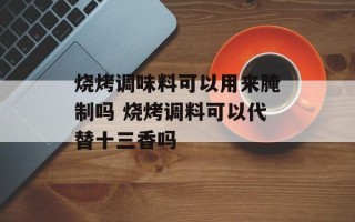 烧烤调味料可以用来腌制吗 烧烤调料可以代替十三香吗