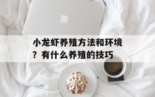 小龙虾养殖方法和环境？有什么养殖的技巧