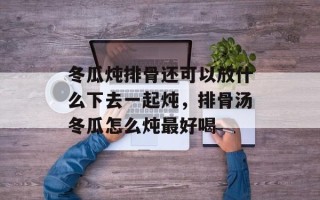 冬瓜炖排骨还可以放什么下去一起炖，排骨汤冬瓜怎么炖最好喝