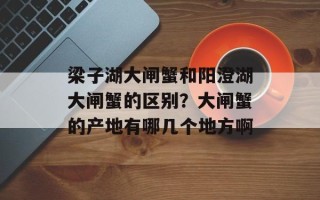 梁子湖大闸蟹和阳澄湖大闸蟹的区别？大闸蟹的产地有哪几个地方啊