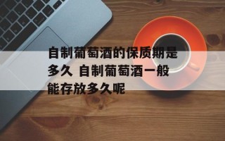 自制葡萄酒的保质期是多久 自制葡萄酒一般能存放多久呢