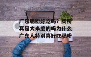 广东肠粉好吃吗？肠粉真是大米磨的吗为什么广东人特别喜好吃肠粉