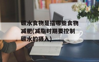 碳水食物是指哪些食物减肥(减脂时期要控制碳水的摄入)