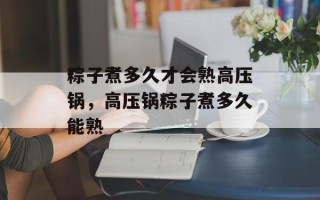 粽子煮多久才会熟高压锅，高压锅粽子煮多久能熟
