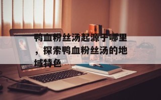 鸭血粉丝汤起源于哪里，探索鸭血粉丝汤的地域特色
