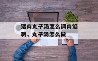 猪肉丸子汤怎么调肉馅啊，丸子汤怎么做