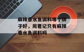 麻辣香水鱼调料哪个牌子好，周君记只有麻辣香水鱼调料吗